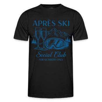 Après Ski Social Club For Members Only - Men's Functional T-Shirt - black - Front - AI Model Male 178 dark (178cm)