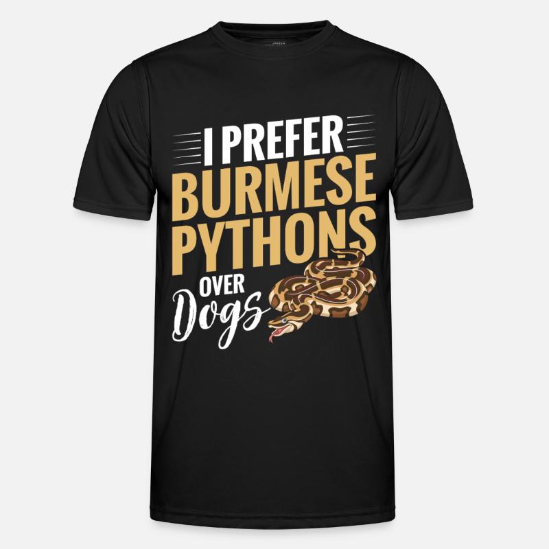 Burmesischer Python-Stoff Reptilien-Foos-Schlangenbesitzer Männer Funktions-T-Shirt
