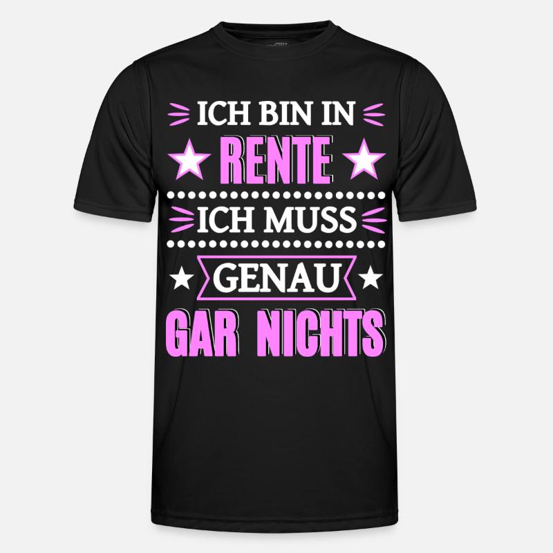 Endlich in Rente - Männer Funktions-T-Shirt - Schwarz