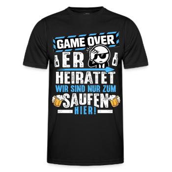 T-shirt masculin Rumbling Enterrement de vie de garçon Enterrement de vie de garçon - T-shirt sport Homme - noir - Devant - AI Model Male 178 dark (178cm)