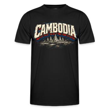 Kambodscha Kambodschaner Cambodia - Männer Funktions-T-Shirt - Schwarz - Vorne - AI Model Male 178 dark (178cm)