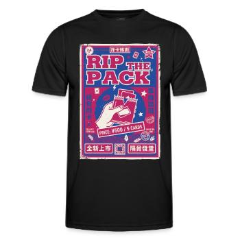 Rip The Pack Sammelkarten-Booster-Pack Legendär - Männer Funktions-T-Shirt - Schwarz - Vorne - AI Model Male 178 dark (178cm)