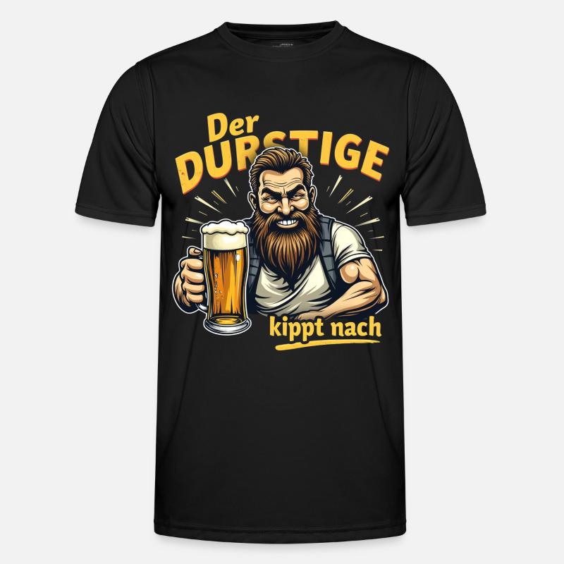 Der Durstige Bierheld Männer Funktions-T-Shirt