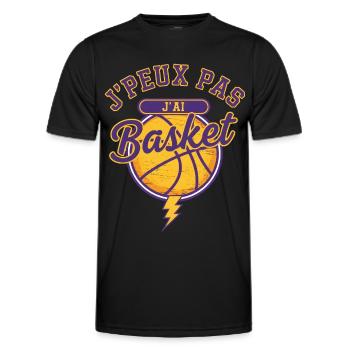 I can't I have Basketball - Men's Functional T-Shirt - black - Front - AI Model Male 178 dark (178cm)