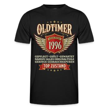 Oldtimer 1996 - 30. Geburtstag Geschenk - Männer Funktions-T-Shirt - Schwarz - Vorne - AI Model Male 178 dark (178cm)