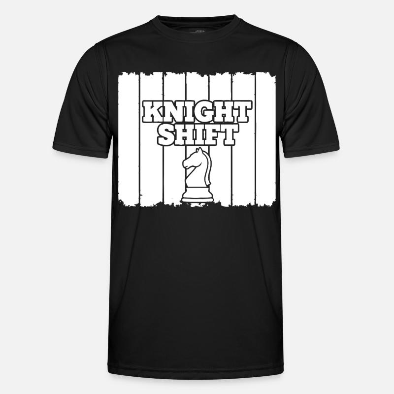 Schach Knight shift - Männer Funktions-T-Shirt - Schwarz
