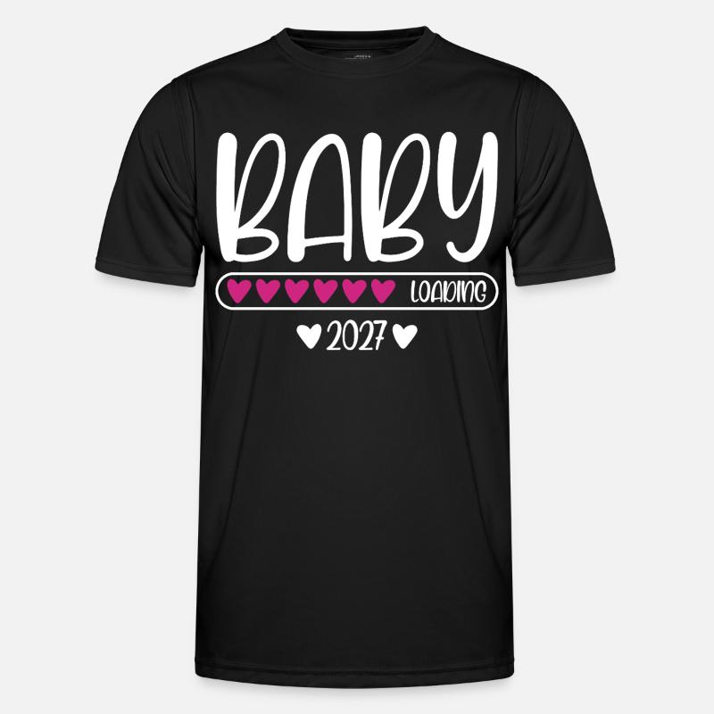 Baby 2027 loading Herzchen Ladebalken - Männer Funktions-T-Shirt - Schwarz