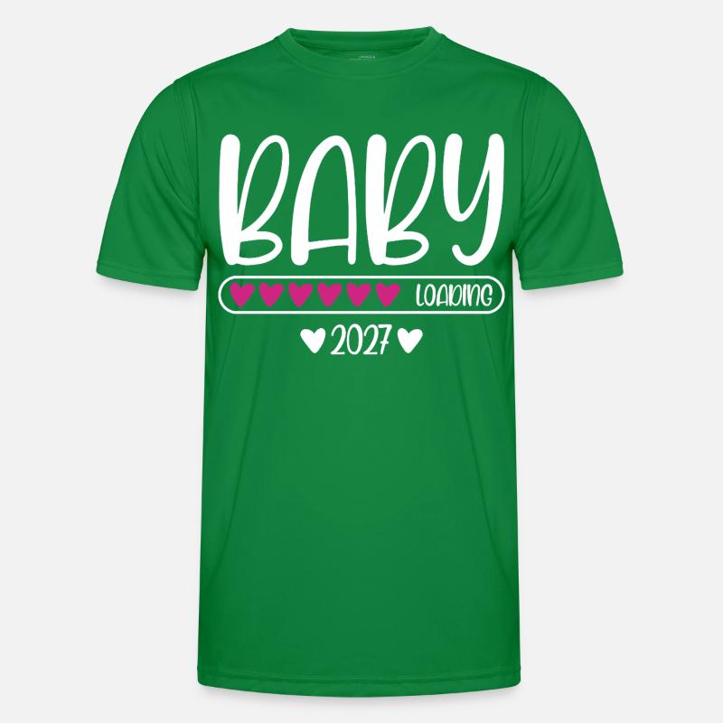 Baby 2027 loading Herzchen Ladebalken Männer Funktions-T-Shirt