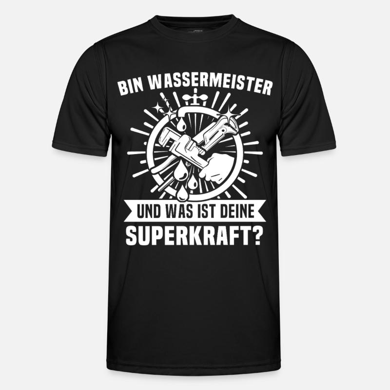 Water Master Water Supply Technician - Men's Functional T-Shirt - black