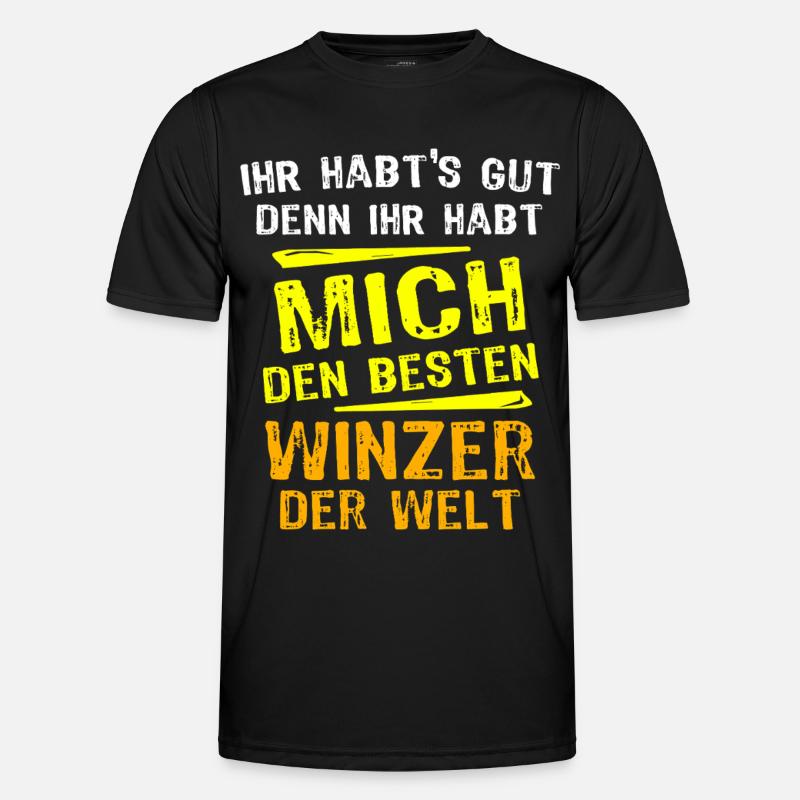 Winemaker Gift - Men's Functional T-Shirt - black