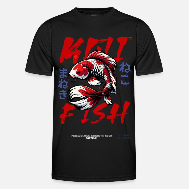 Koi Fish Ukiyoe Men's Functional T-Shirt