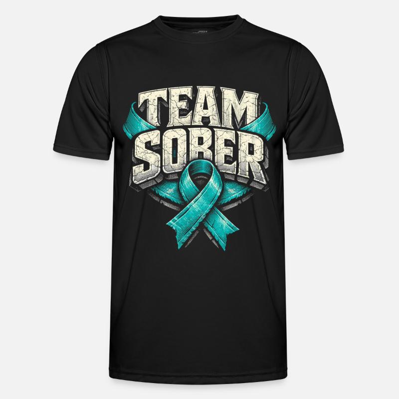 Detoxification Withdrawal Addicted Team Sober - Men's Functional T-Shirt - black