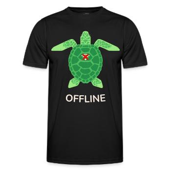 Mode hors ligne Tortue - T-shirt sport Homme - noir - Devant - AI Model Male 178 dark (178cm)
