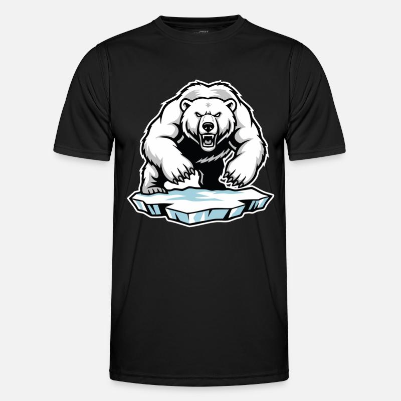 Arktischer Eisbär Maskottchen Maskottchen Bär - Männer Funktions-T-Shirt - Schwarz
