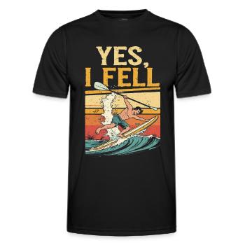 Stand Up Paddle Yes I Fell - T-shirt sport Homme - noir - Devant - AI Model Male 178 dark (178cm)