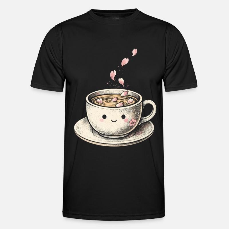 Kirsebærblomst Sakura Kirsebærblomst - Funktionsshirt til herrer - sort