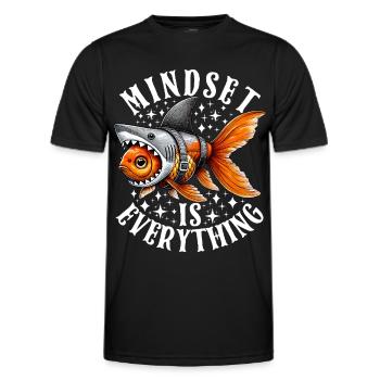 Mindset Is Everything Motivational Inspirational - Männer Funktions-T-Shirt - Schwarz - Vorne - AI Model Male 178 dark (178cm)