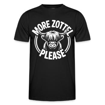 Highland Cow / Highland Rind – Ich liebe Highlands - Männer Funktions-T-Shirt - Schwarz - Vorne - AI Model Male 178 dark (178cm)