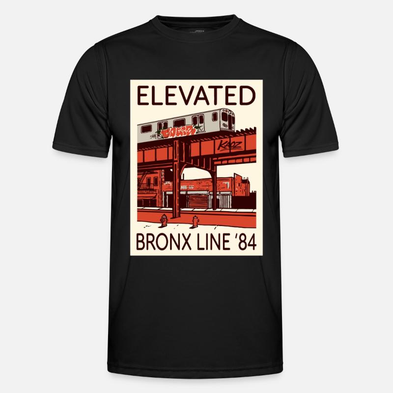 Elevated Bronx Line 84 Graphic - Men's Functional T-Shirt - black