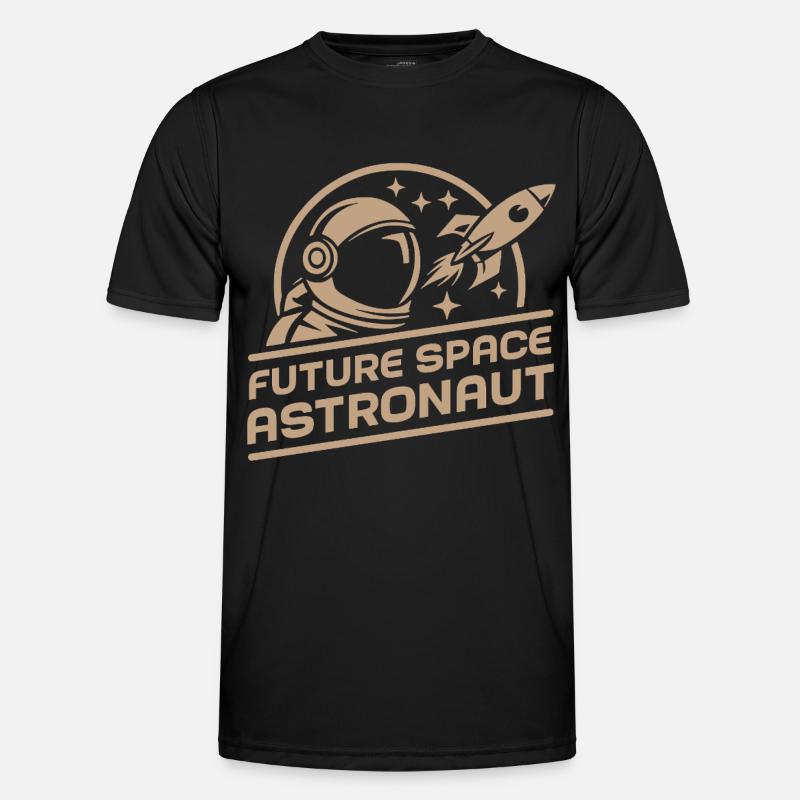Future astronaute spatial : aventure rétro spatiale - T-shirt sport Homme - noir