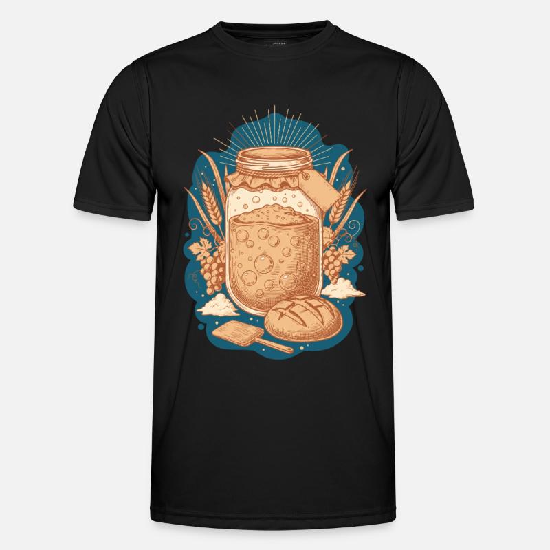 Sourdough Bread Baking Baker Sourdough Starter - Men's Functional T-Shirt - black