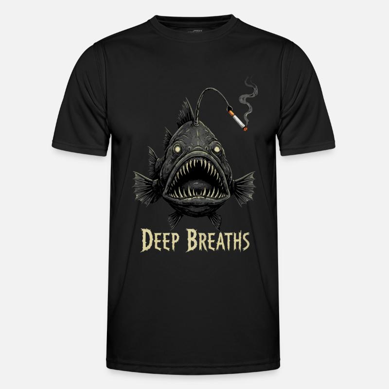 Deep Breath Cigarette Frogfish Men's Functional T-Shirt