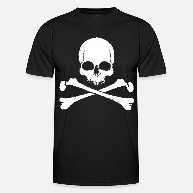 Skull Cross Pattern Skull - Men's Functional T-Shirt - black