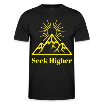 Seek Higher Summit Glow - Men's Functional T-Shirt - black - Front - AI Model Male 178 dark (178cm)