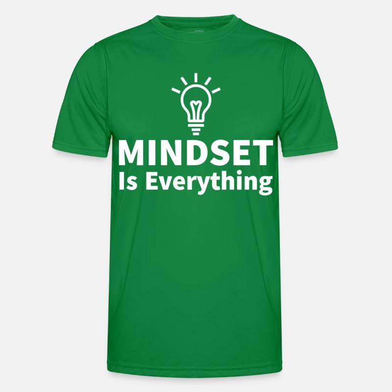 Mindset is everything Glühbirne Motivation Erfolg Männer Funktions-T-Shirt