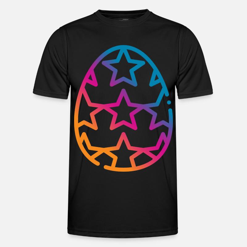Farverig påskeæg-påske - Funktionsshirt til herrer - sort