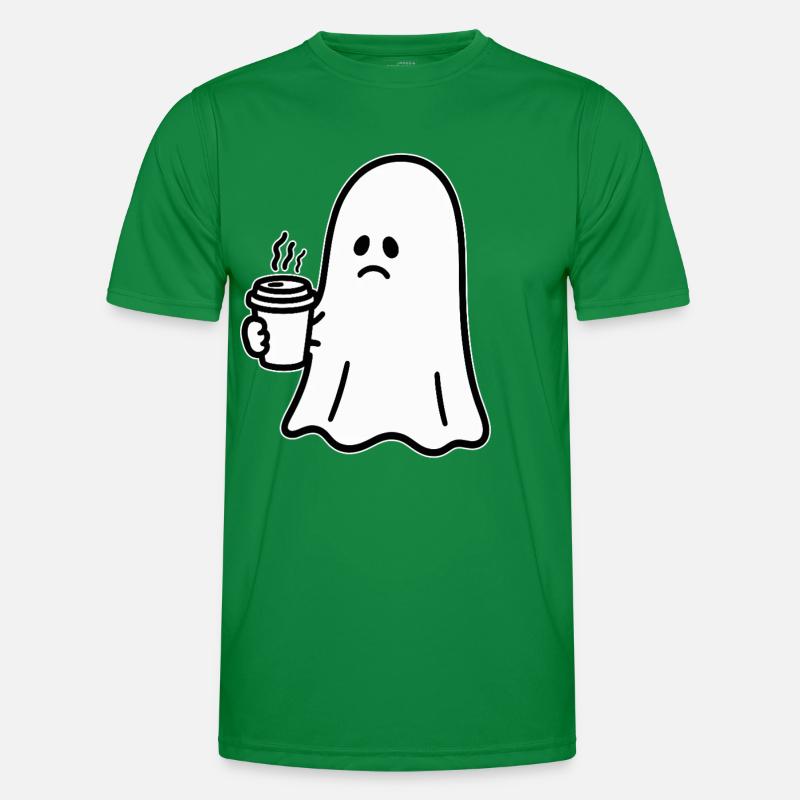 Geist Kaffee Halloween Süßes oder Saures Männer Funktions-T-Shirt