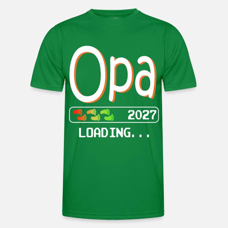 Werdender Opa 2027 loading zukünftiger Großvater Männer Funktions-T-Shirt