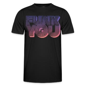 Funk You Vintage - Männer Funktions-T-Shirt - Schwarz - Vorne - AI Model Male 178 dark (178cm)