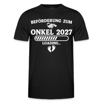 Beförderung zum Onkel 2027 – Schwangerschaft - Männer Funktions-T-Shirt - Schwarz - Vorne - AI Model Male 178 dark (178cm)