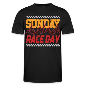 Autorennen Motorsport Sunday Race Day - Männer Funktions-T-Shirt - Schwarz - Vorne - AI Model Male 178 dark (178cm)