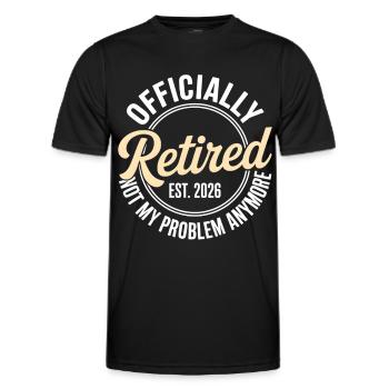 Ruhestand 2026 Nicht mehr mein Problem Ruhestand - Männer Funktions-T-Shirt - Schwarz - Vorne - AI Model Male 178 dark (178cm)
