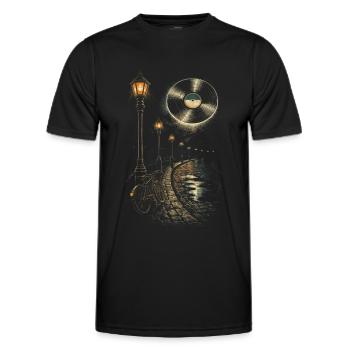 Disques vinyles de collection Vinyl Vinyl Collections - T-shirt sport Homme - noir - Devant - AI Model Male 178 dark (178cm)
