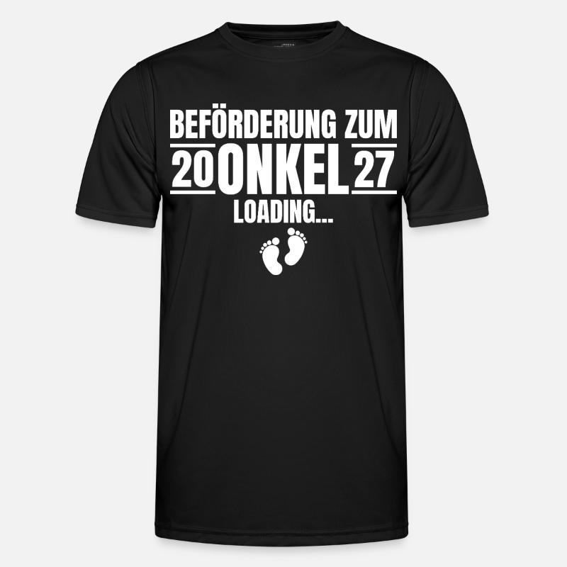 Beförderung zum Onkel 2027 Loading - Männer Funktions-T-Shirt - Schwarz
