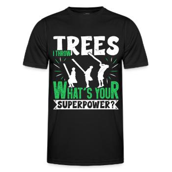 Caber wirft Scottish Highland Games Highlander Highlander - Männer Funktions-T-Shirt - Schwarz - Vorne - AI Model Male 178 dark (178cm)