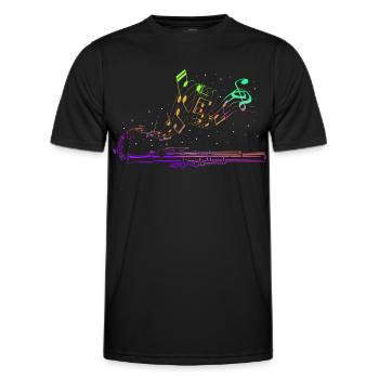 Fosse, section de percussions de marimbistes - T-shirt sport Homme - noir - Devant - AI Model Male 178 dark (178cm)
