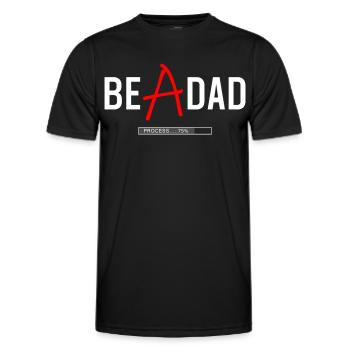 Dad in Process Shirt – Zukünftiger Vater - Männer Funktions-T-Shirt - Schwarz - Vorne - AI Model Male 178 dark (178cm)