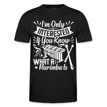 Marimbaspieler, Perkussionsinstrument-Musiker - Männer Funktions-T-Shirt - Schwarz - Vorne - AI Model Male 178 dark (178cm)