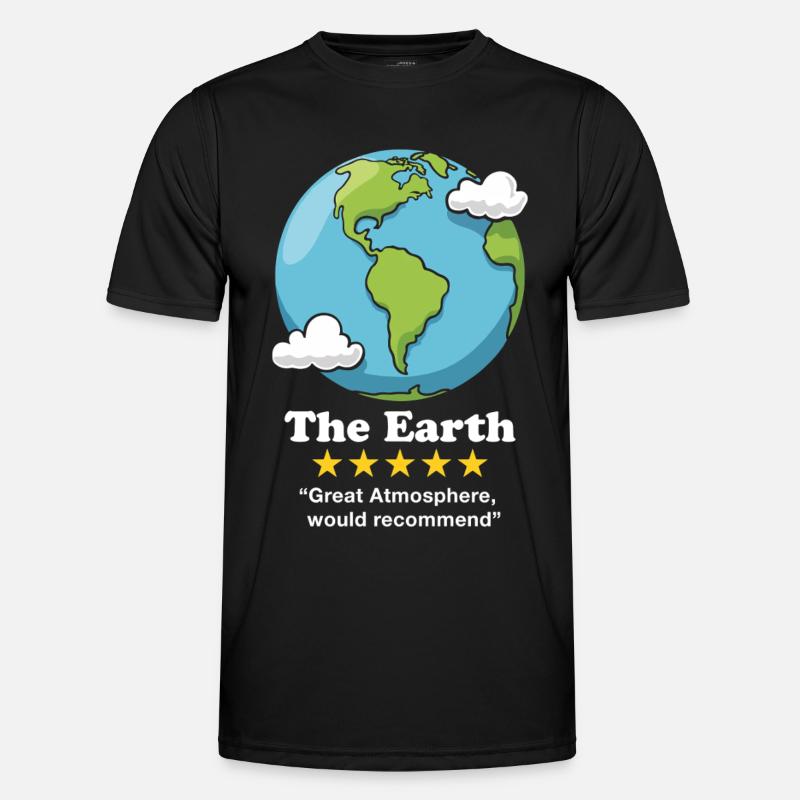Die Erde - Männer Funktions-T-Shirt - Schwarz