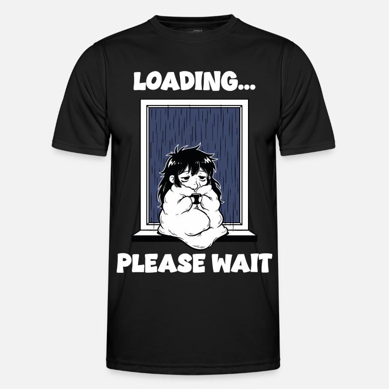 Rain Loading Please Wait Manga Mood - Men's Functional T-Shirt - black