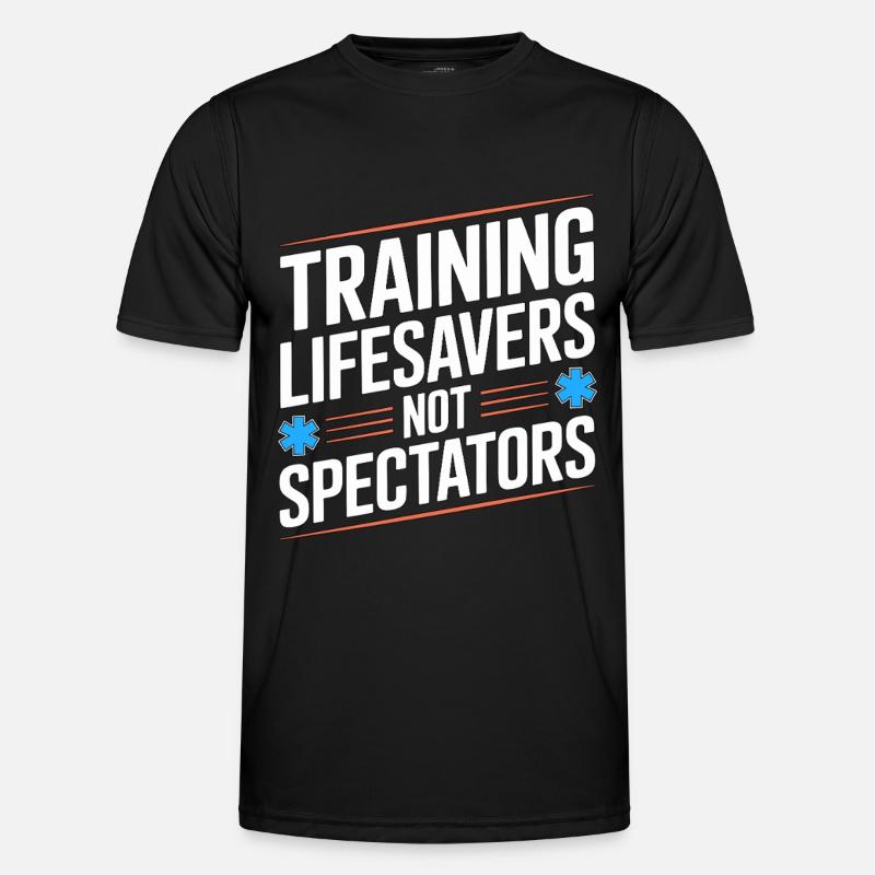 Paramedic Training Lifesavers Emergency Services - Men's Functional T-Shirt - black