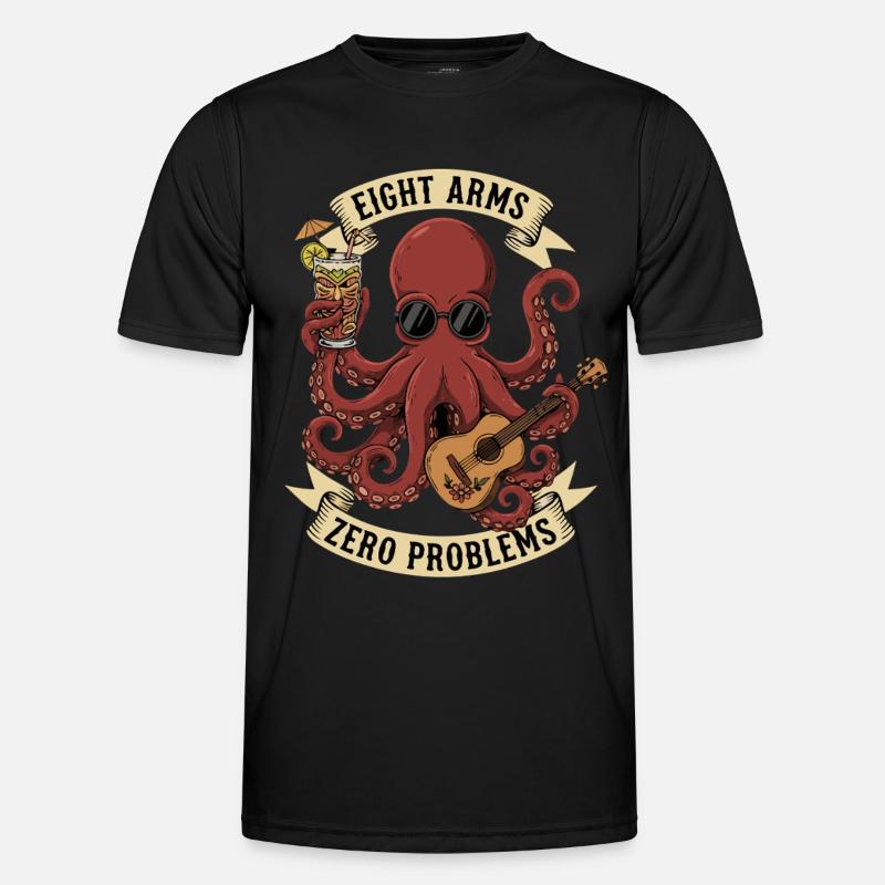 Eight Arms Zero Problems - Men's Functional T-Shirt - black