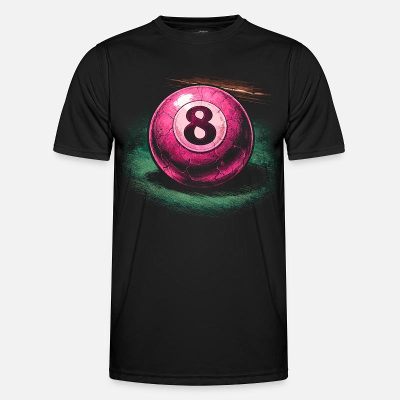8-Ball Billard Männer Funktions-T-Shirt
