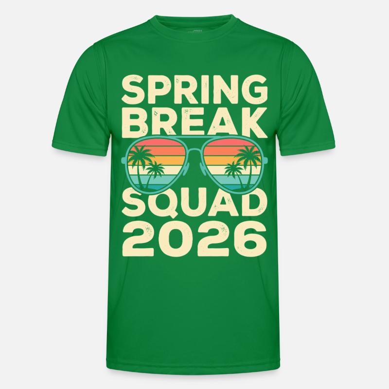 Spring Break Squad 2026 Design rétro de palmiers T-shirt sport Homme