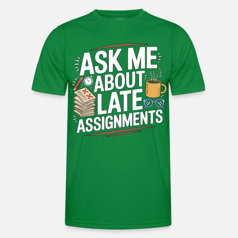 Professeur de lycée Demandez-moi des sujets de la matière T-shirt sport Homme