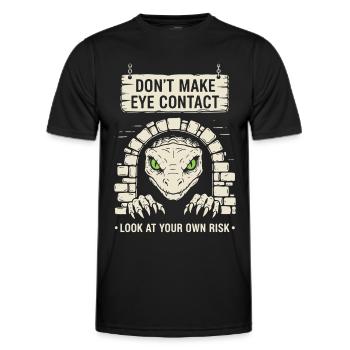 Bazyliszek Schau auf dein eigenes Risiko - Männer Funktions-T-Shirt - Schwarz - Vorne - AI Model Male 178 dark (178cm)